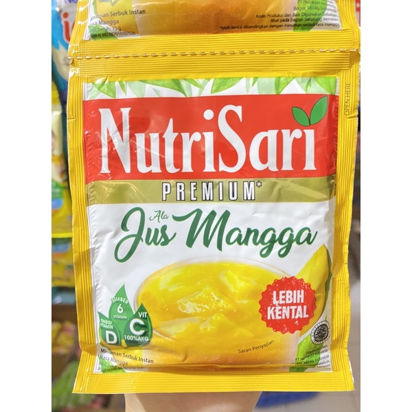 

Nutrisari premium jus mangga renceng isi 10 sachet