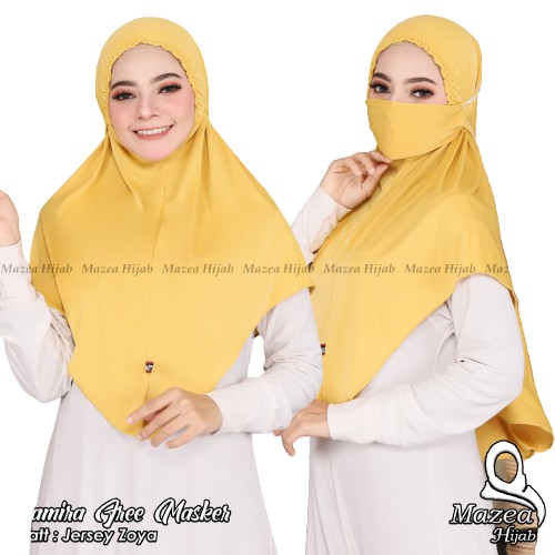 Jilbab BergoTali Pet Karet Jersey Samira Free Masker/Bergo Mariam Jersy
