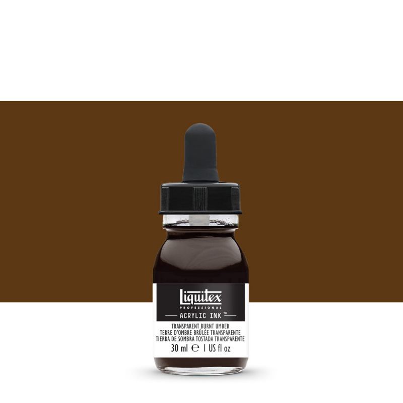 

ACRYLIC INK 30 ML TRANSPARENT BURNT UMBER LIQUITEX PROFESSIONAL