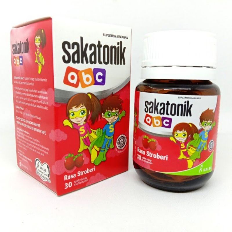 SAKATONIK ABC RASA STRAWBERRY/TUTTI FRUTTI ISI 30 TABLET HISAP