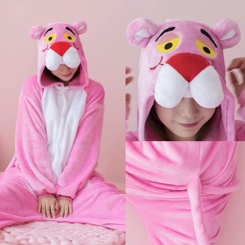 BAJU ONESIE PINK PANTHER HARIMAU TIGER PIYAMA KOSTUM COSPLAY