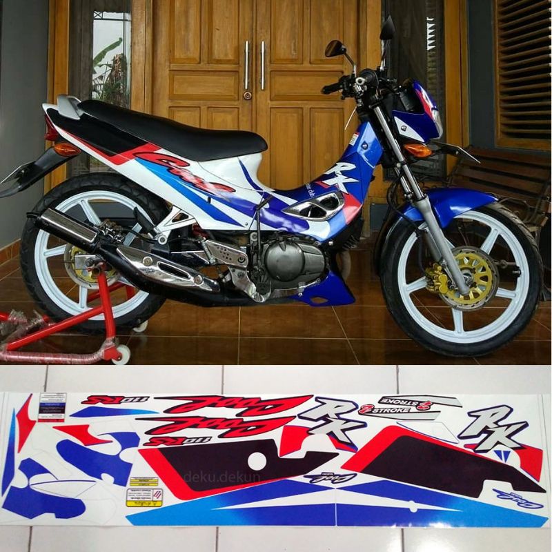 striping rk cool / striping rk cool biru putih / striping suzuki rk cool biru putih / sticker rk coo