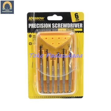 Krisbow Set Obeng Presisi Obeng Plus Obeng Minus 6 Pcs