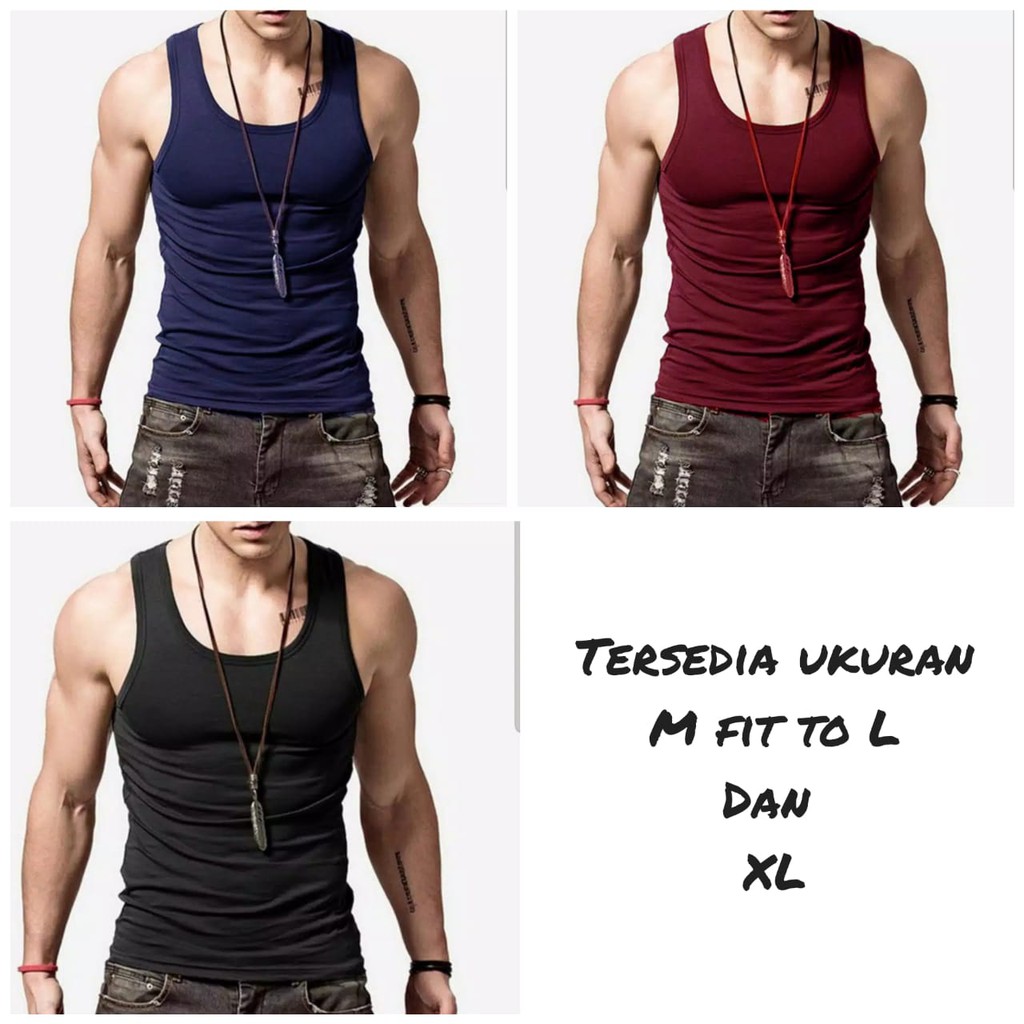 BISA COD / ALIPIO FASHION - SINGLET POLOS / kaso dalam pria / keren