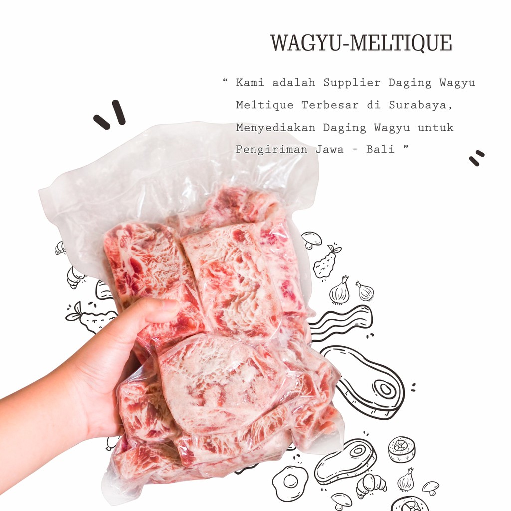 

GOWEYEE-DAGING SAPI WAGYU MELTIQUE JAPAN WAGYU BEEF MEAT Steak Premium