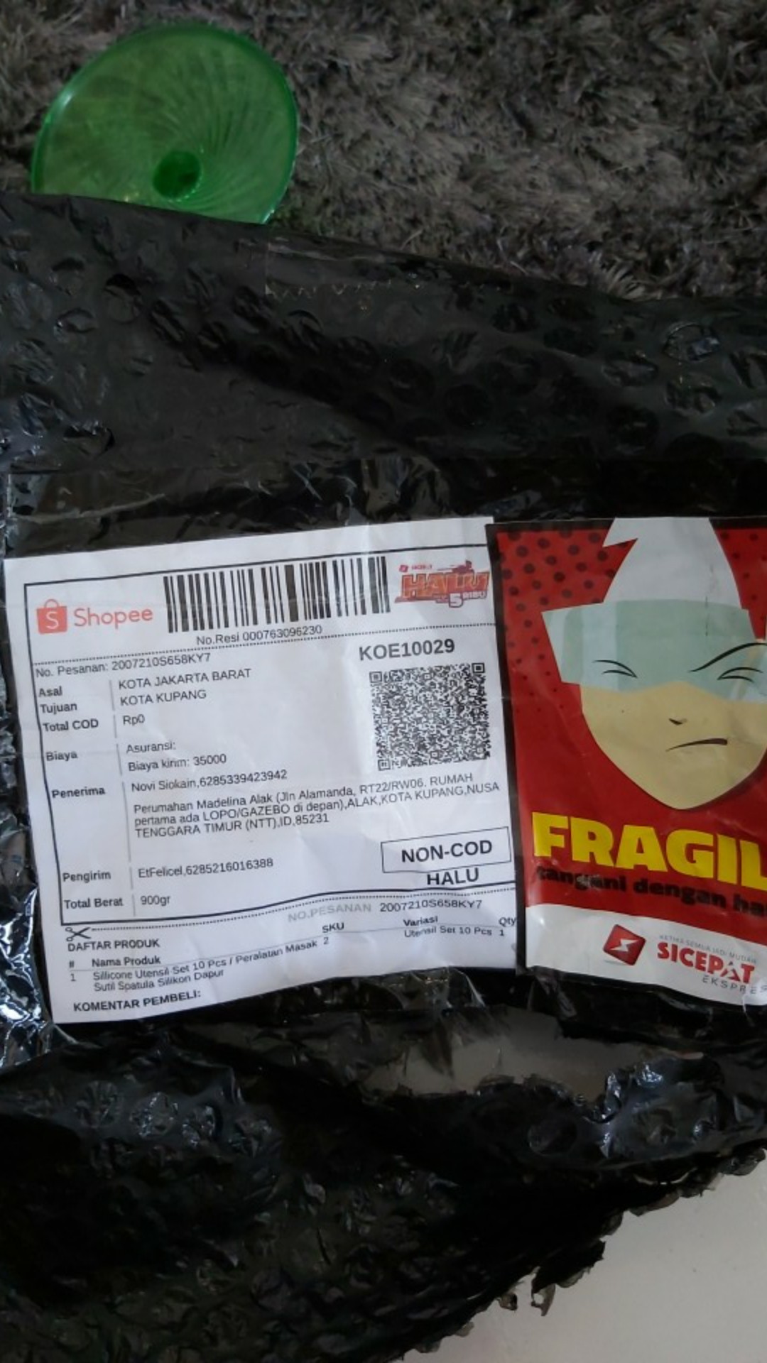 Sillicone Utensil Set 10 Pcs / Peralatan Masak Sutil Spatula Silikon Dapur