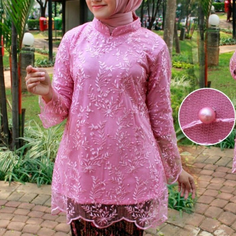 Kebaya brukat Long cape savitri Cuci Gudang