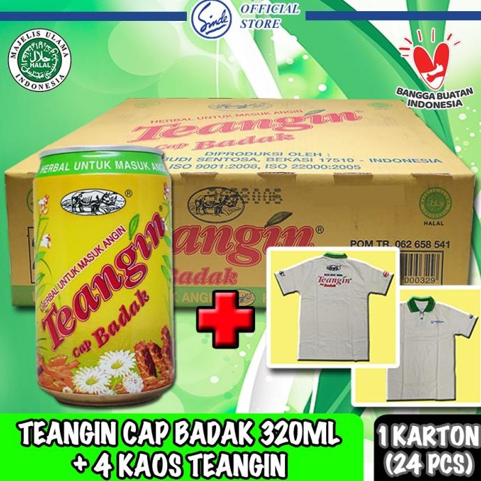 

[COD] 1 CARTON TEANGIN KALENG 320ml + KAOS [COD]