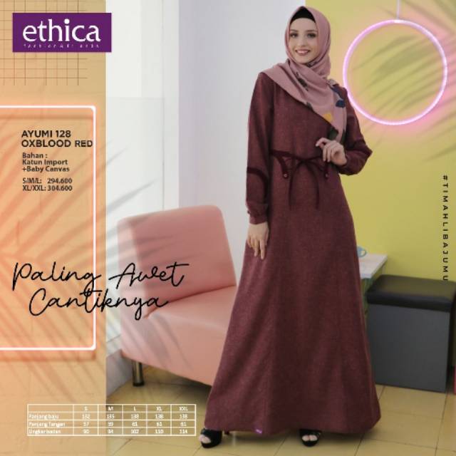  Baju  Muslim Gamis  Ethica dewasa  ayumi 128 Warna sand 