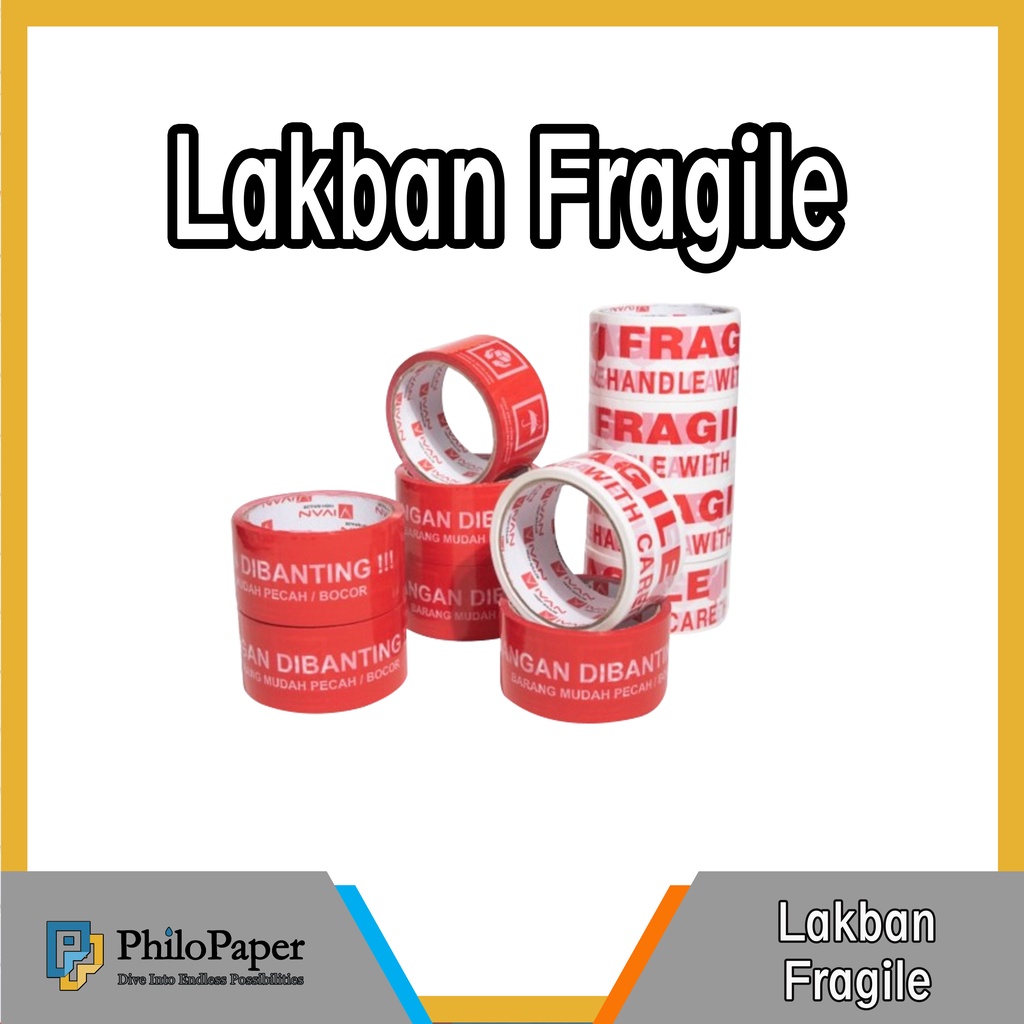 

ATK ~ Lakban Fragile / Solasi Pecah Belah / Fragille Merah Putih