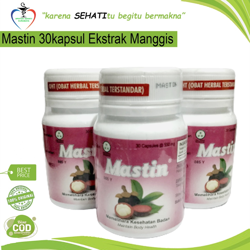 MASTIN 30s KAPSUL HERBAL EKSTRAK KULIT MANGGIS ANTIBAKTERI