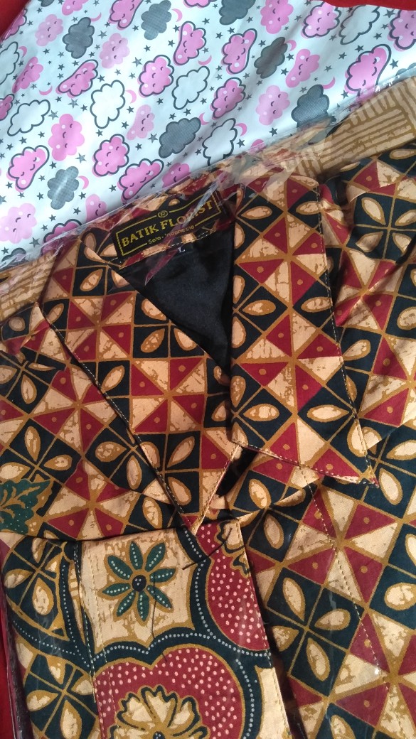 Puspo Gagah Cabut Sogan Kemeja Batik Pria Katun Cabut Primisima Full Furing