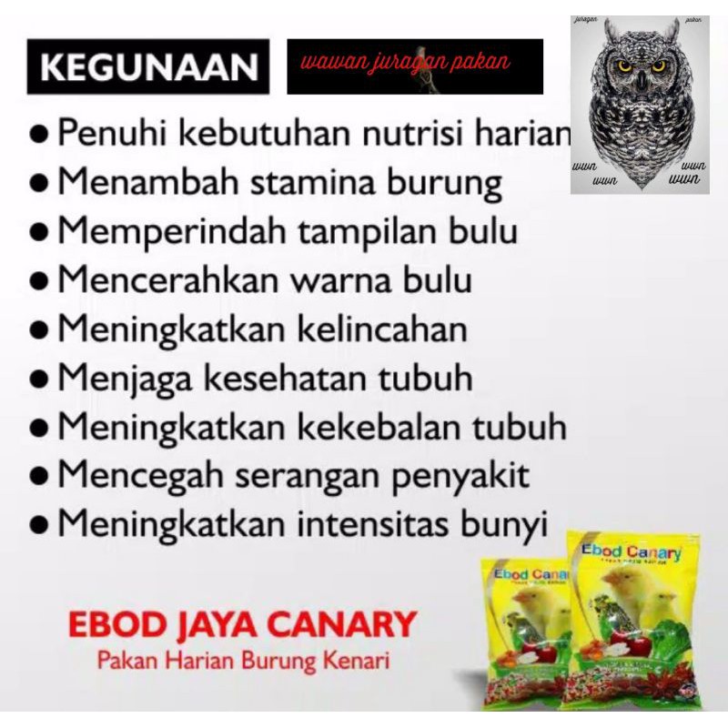 pakan kenari, Ebod canary