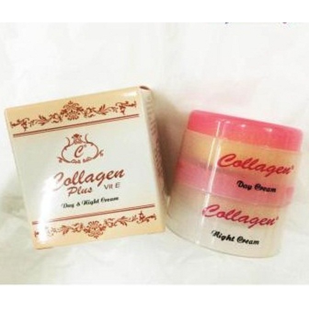 CREAM COLLAGEN SIANG DAN MALAM ORIGINAL (Holo Perunggu) Krim Colagen Pencerah Wajah Kolagen Krem