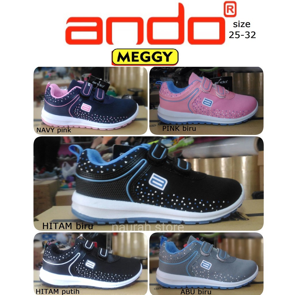 PROMO CUCI GUDANG SEPATU ANAK PAUD TK SD ANDO MEGGY 100% ORIGINAL KUALITAS IMPORT