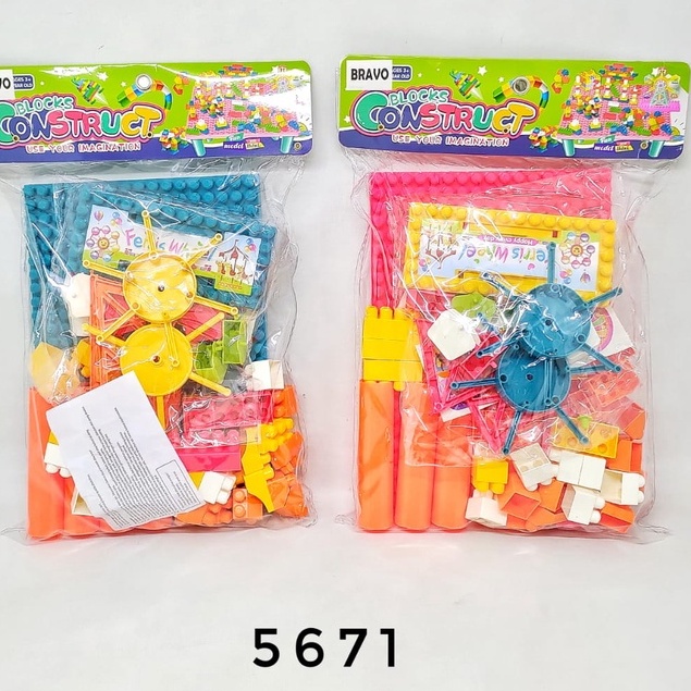 Mainan Edukasi Anak Meja Block Puzzle Mini Mainan DIY