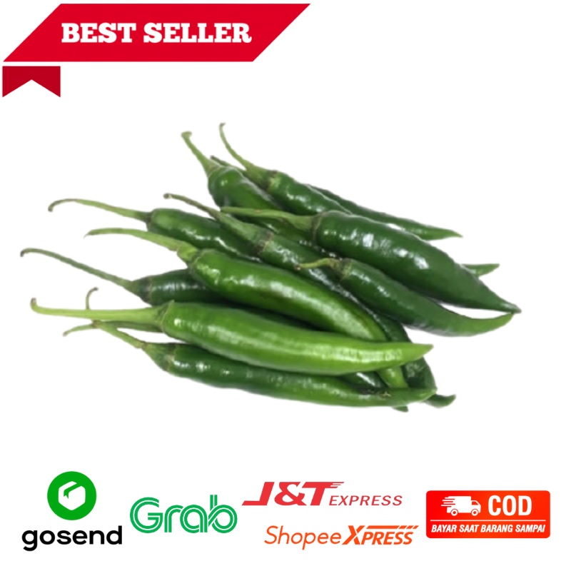 

Cabe Ijo Besar Fresh Cabai Tanjung, 100gr, Sayuran sehat segar Bandung