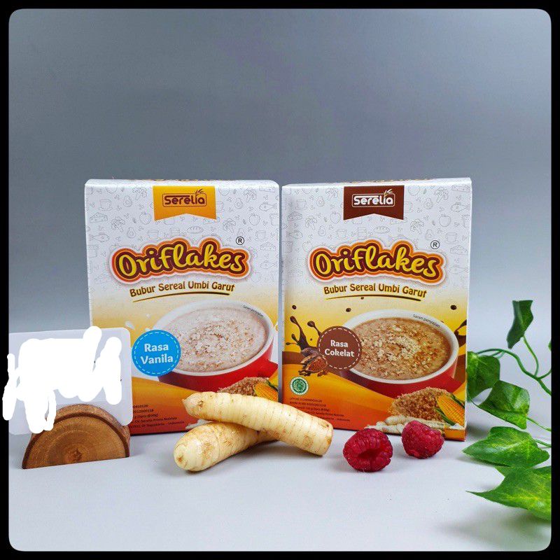 

ORIFLAKES DAILY 1 BOX 5 SACHET SEREAL UMBI GARUT Solusi Maag dan Asam Lambung