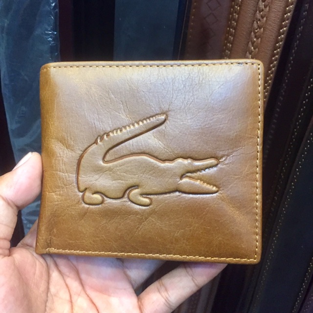 Dompet lipat pria kulit asli halus motif cetak buaya #dompet #dompetpria #dompetlipatpria