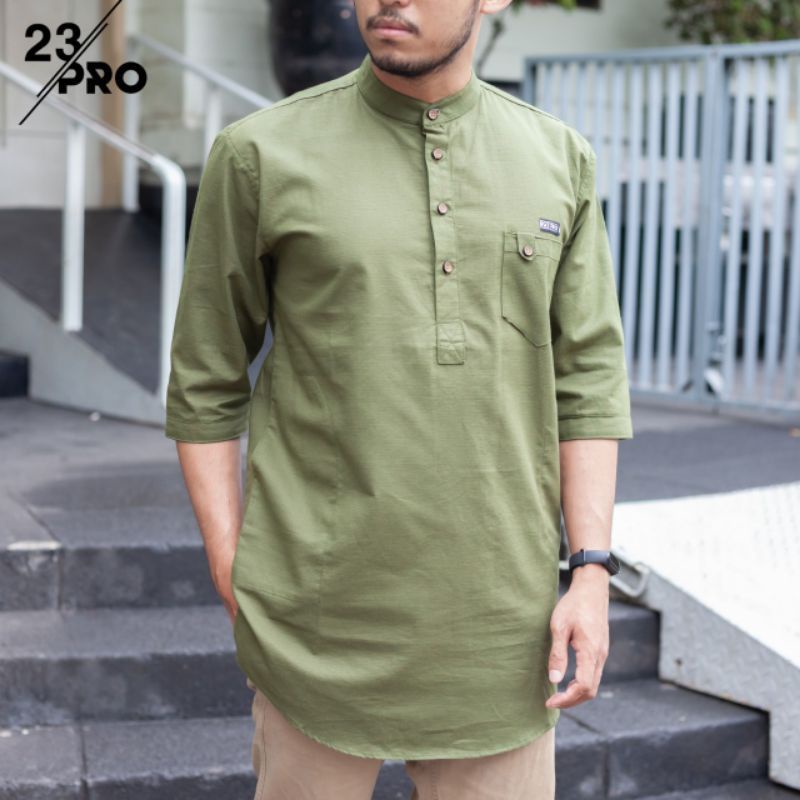 Baju Gamis Fashion Syar'i Pria Dewasa Brand Qurta 23Pro Simple hedlong Millenials