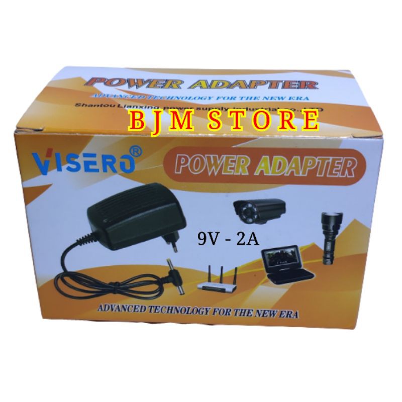 Adaptor 9V- 2A / power adapter 9 Volt 2 Ampere double Jack DC