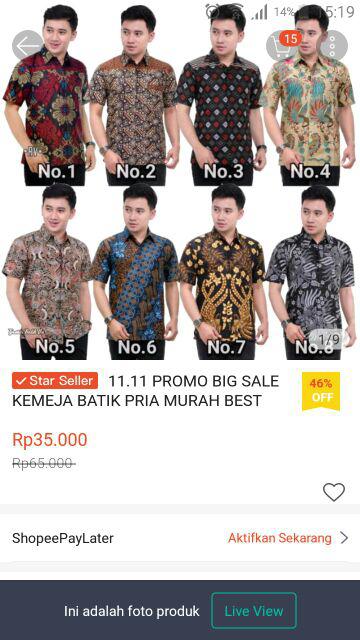 Kemeja Batik Pria Motif Sekar Jagad