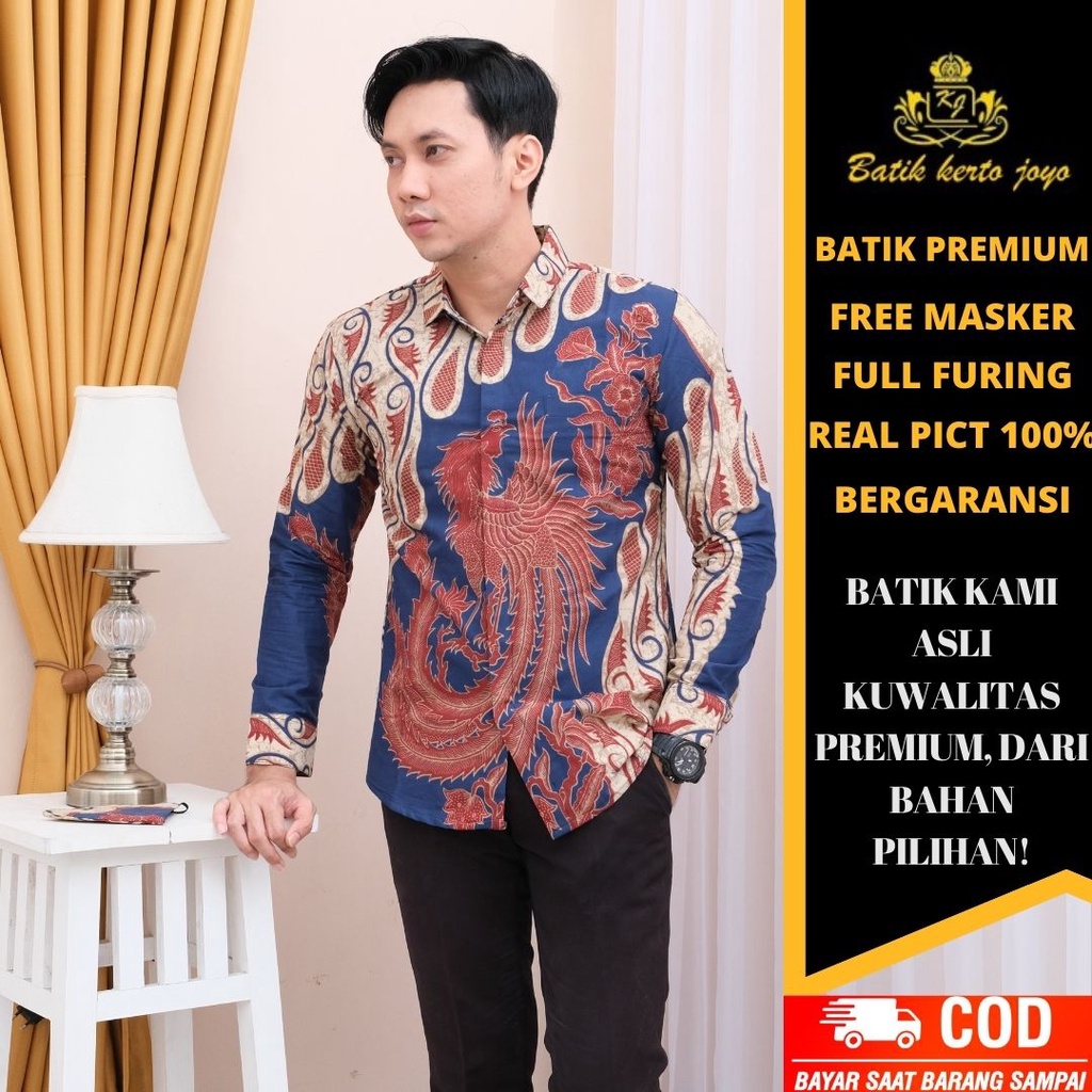 Baju Batik pria modern slimfit Baju Batik Pria Lengan Panjang slim fit baju batik pria premium baju seragam batik KJ010 kemeja batik pria lengan panjang full furing baju batik alisan pria Kemeja batik slim fit pria batik slimfit ATASAN batik pria premium