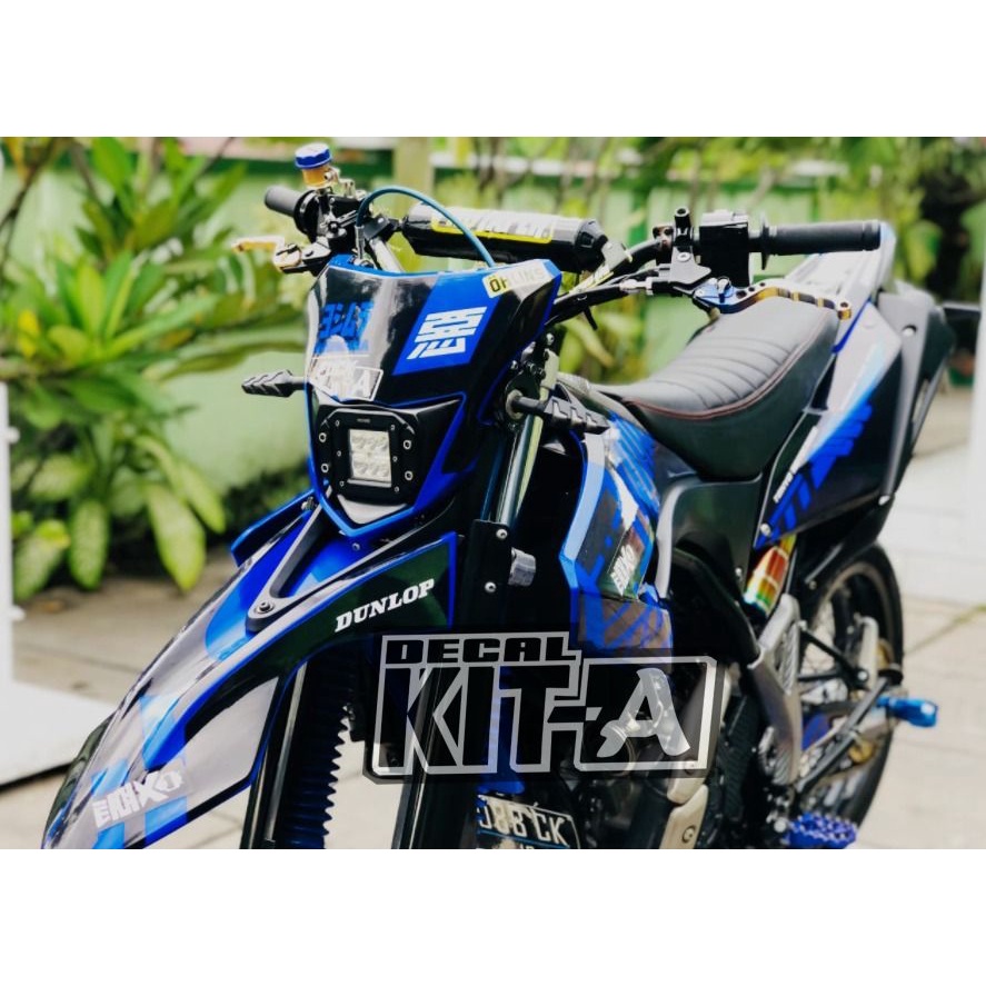 Decal Yamaha WR 155 Full Body Hitam Biru