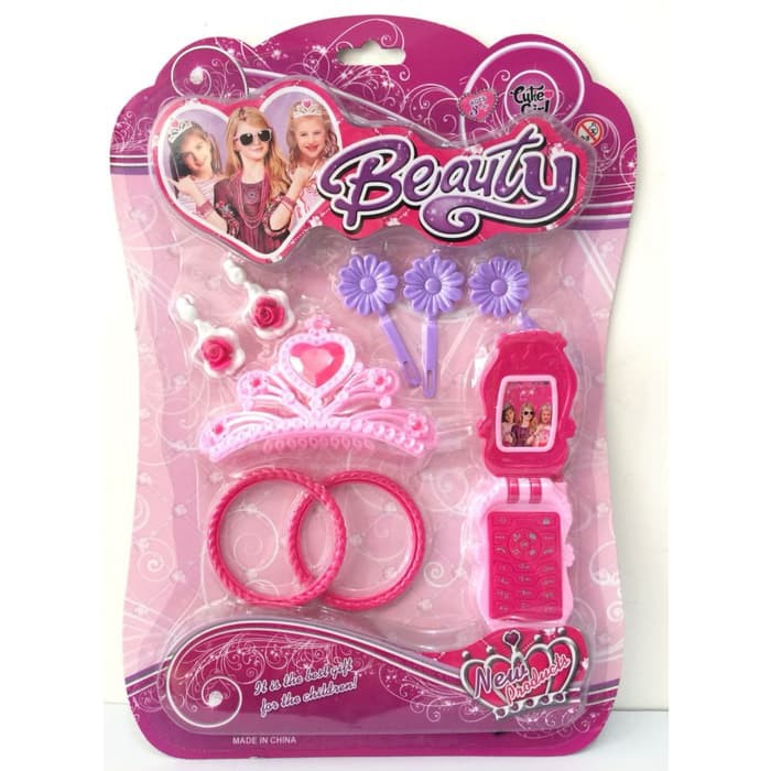 Beauty Mahkota Set Mainan Aksesoris Kecantikan Anak Perempuan 1 Set