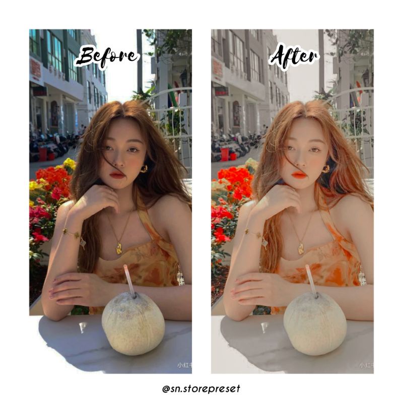 PRESET LIGHTROOM KOREAN KREME SELFIE For IOS &amp; Android (strong peach vibes)