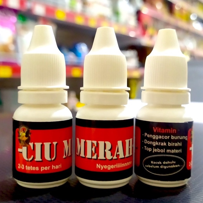 Ciu merah vitamin penggacor burung sogon konin pleci bongkar materi dilapangan