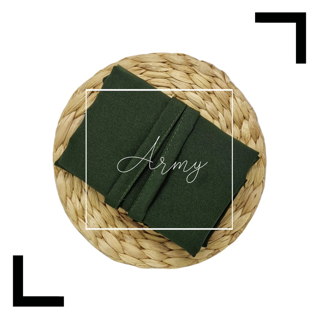 Hijab Instant Bergo Maryam Diamond Stretch-Army