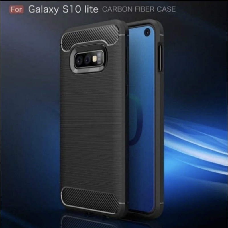 Case Slim Fit Samsung S10 / S10 Lite Lama / S10 Plus - Rugged Fiber Carbon Softcase - UA