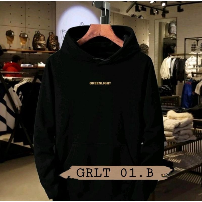 Hoodie Pria Hoodie Greenlight Distro Jaket Fleece Polos basic L XL XXL XXXL