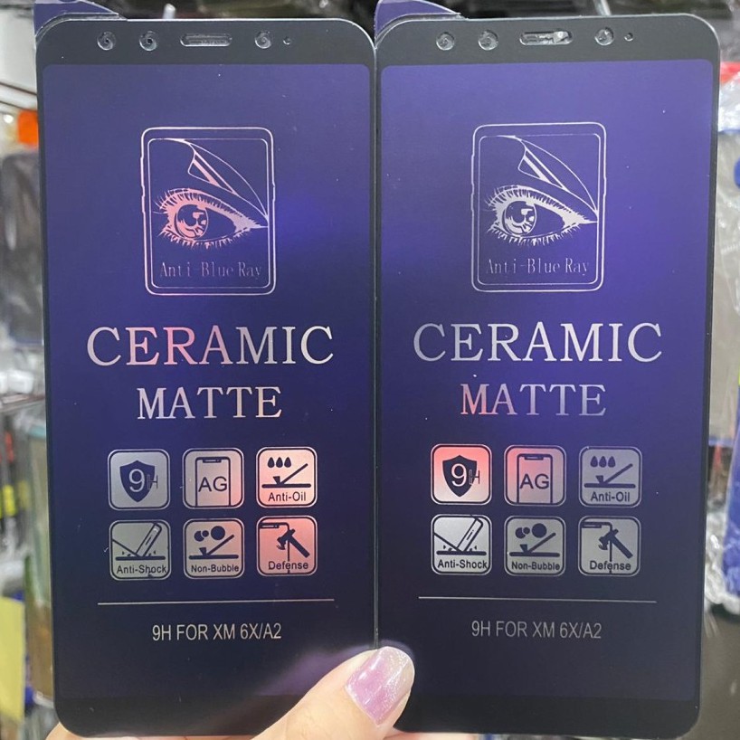 Xiaomi Mi A2 Mi 6X Ceramic Matte Blue Ray Screen Guard Anti Radiasi Full Cover