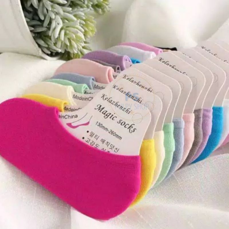 KAOS KAKI HIDDEN SOCK BALET INVISIBLE SOCKS UNISEX KAOS KAKI PENDEK DI BAWAH MATA KAKI ANTI SLIP PS-2