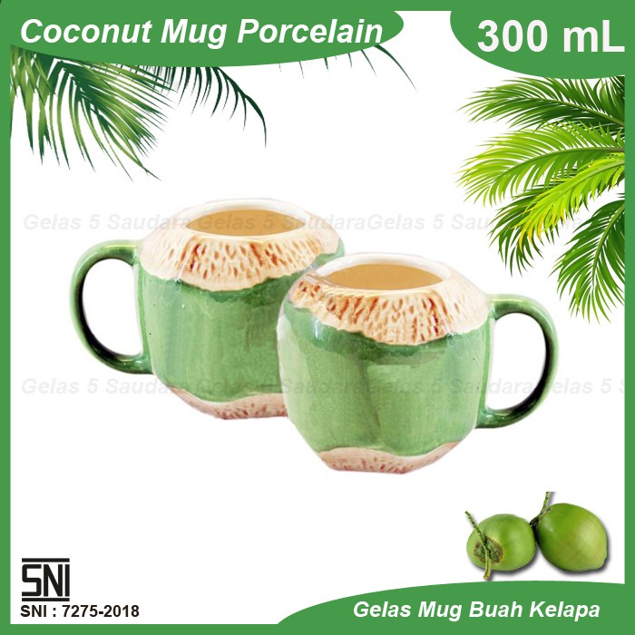 Gelas Cangkir Kelapa/Mug Keramik Kelapa/Gelas Keramik Kelapa/Coconut Mug/Gelas Kelapa/Cangkir Kerami