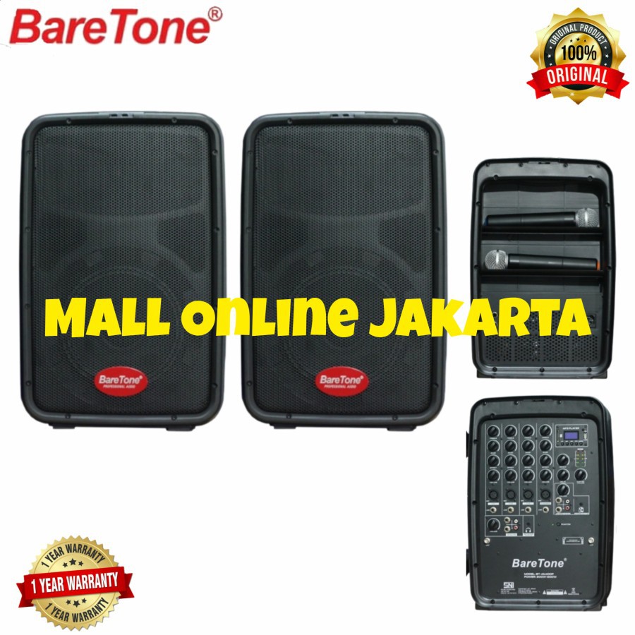 Speaker aktif Baretone Portable Bt Am400P sepasang Am 400p am 400