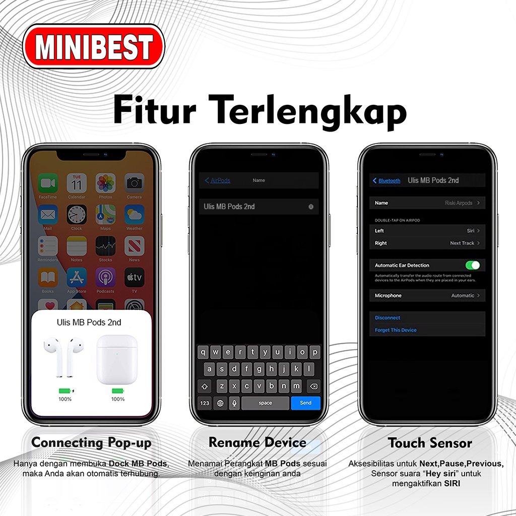 MINIBEST MB_Gen2 Black Edition Wireless Charging Case (Highest Version) By Minibest Indonesia
