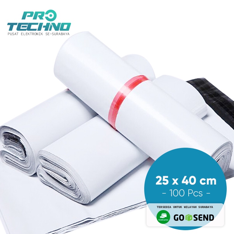 

Plastik Polymailer Medium Putih 25x40 | Amplop Plastik Packing isi 100 Online GLOSSY - 50 Micron