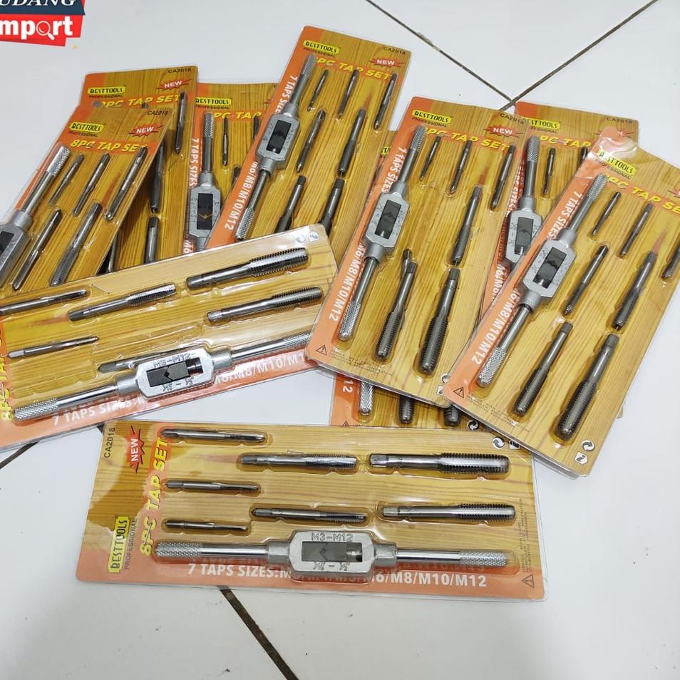 Jual Stock Banyak 8I6J7 HAND TAP SET SENAI DERAT BAUT M3 M4 M5 M6 M8 ...