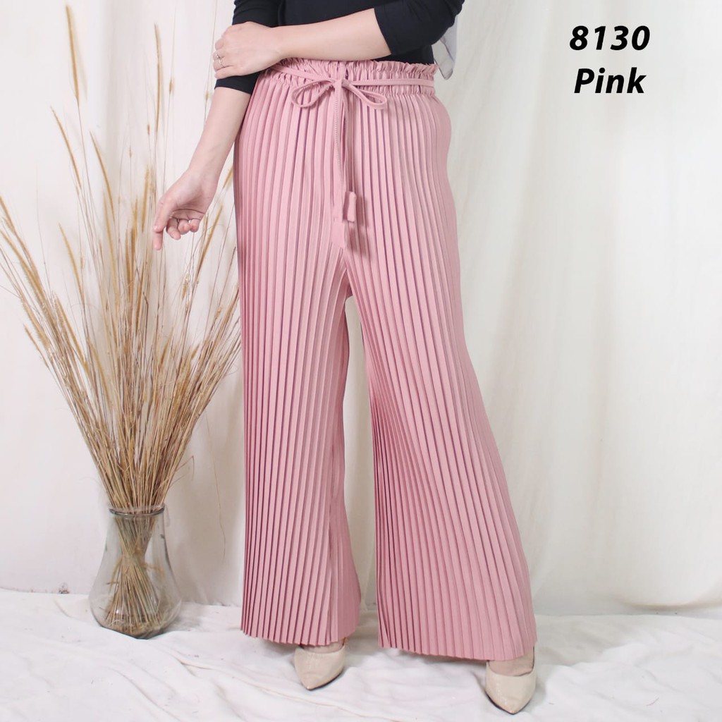 KULOT PLISKET CELANA PLISKET 8130 PLEATS PANT KULOT PRISKET KULOT PANJANG PLISKET REMPEL