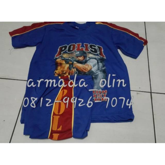 Kaos anak|Kaos Anak Polisi|Kaos Anak Polisi Pendek|Kaos