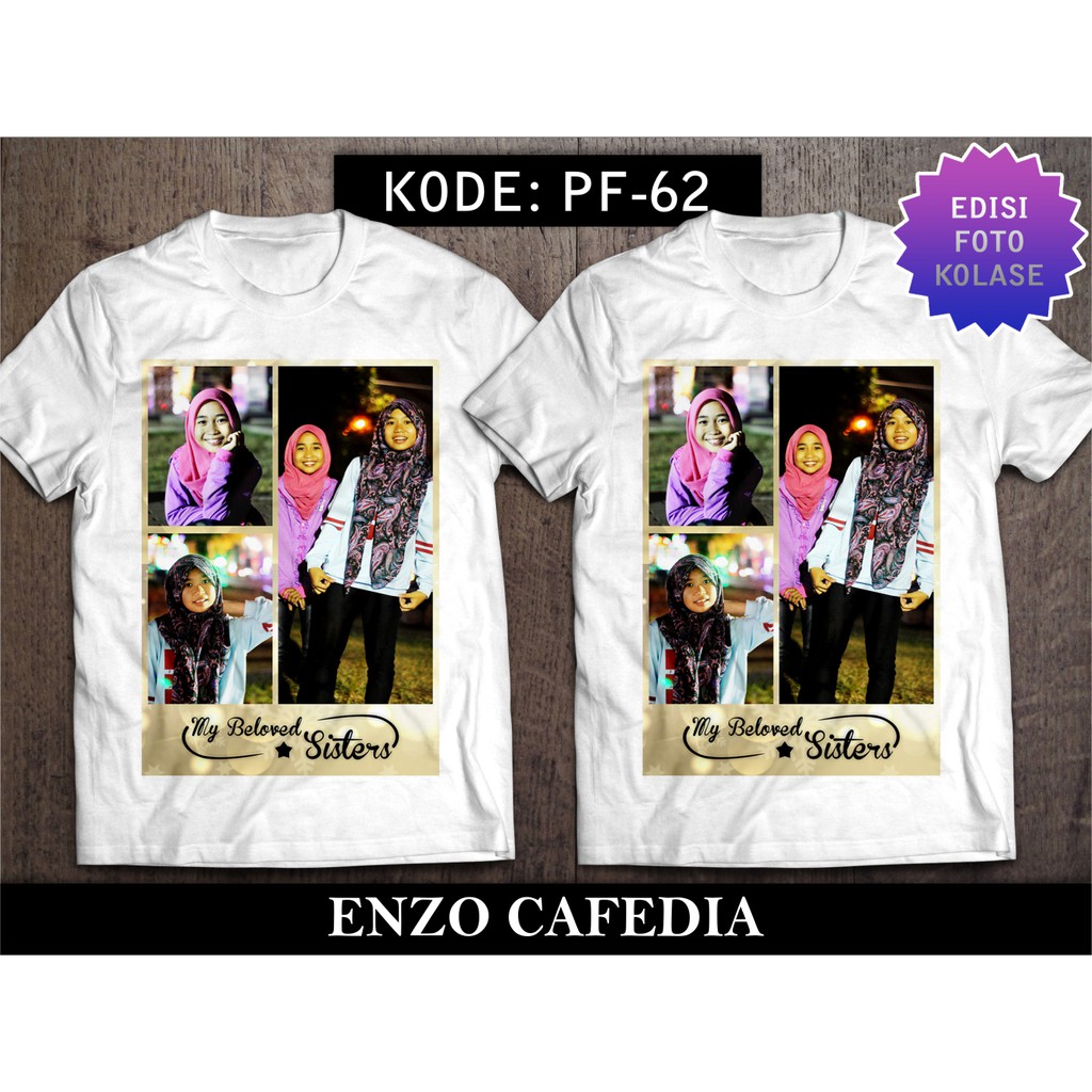 Baju Kaos Keluarga Kaos Ultah Kaos Couple Kembaran Kaos Foto Sahabat Bisa Ganti Foto Shopee Indonesia