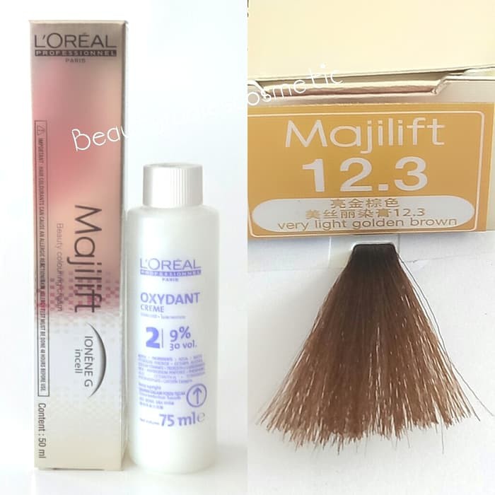 "Loreal Majilift Hair Color Very Light Golden Brown No.12.3 50ml"