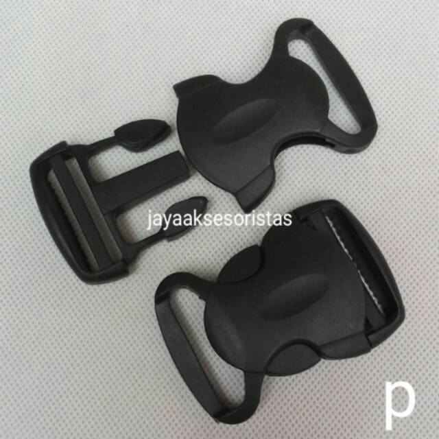 Kunci selot/slop/sodok plastik buckle tas 3.8 cm PP