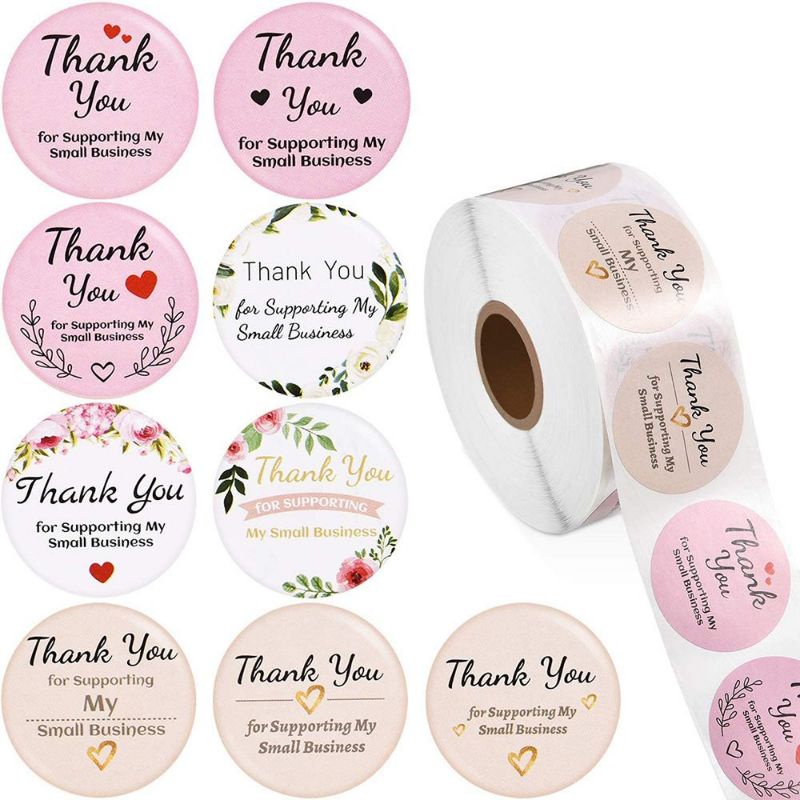 500 Pcs Sticker Thank You / 1 Roll Ukuran 1inch / 2.5 cm.. PROMO TAHUN BARU banyak motif lain, cek di slide selnjutnya ya-D