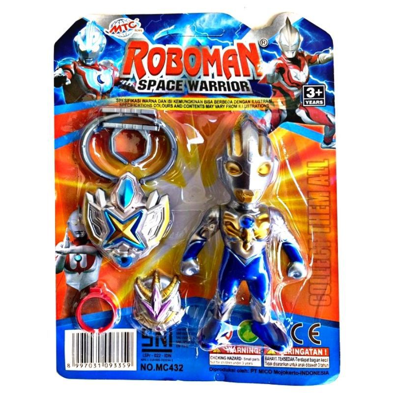 MC 432 MAINAN ROBOMAN SPACE WARIOR MTC / MAINAN ROBOT  / MAINAN ROBOT ULTRAMEN LENGKAP DENGAN ATRIBU