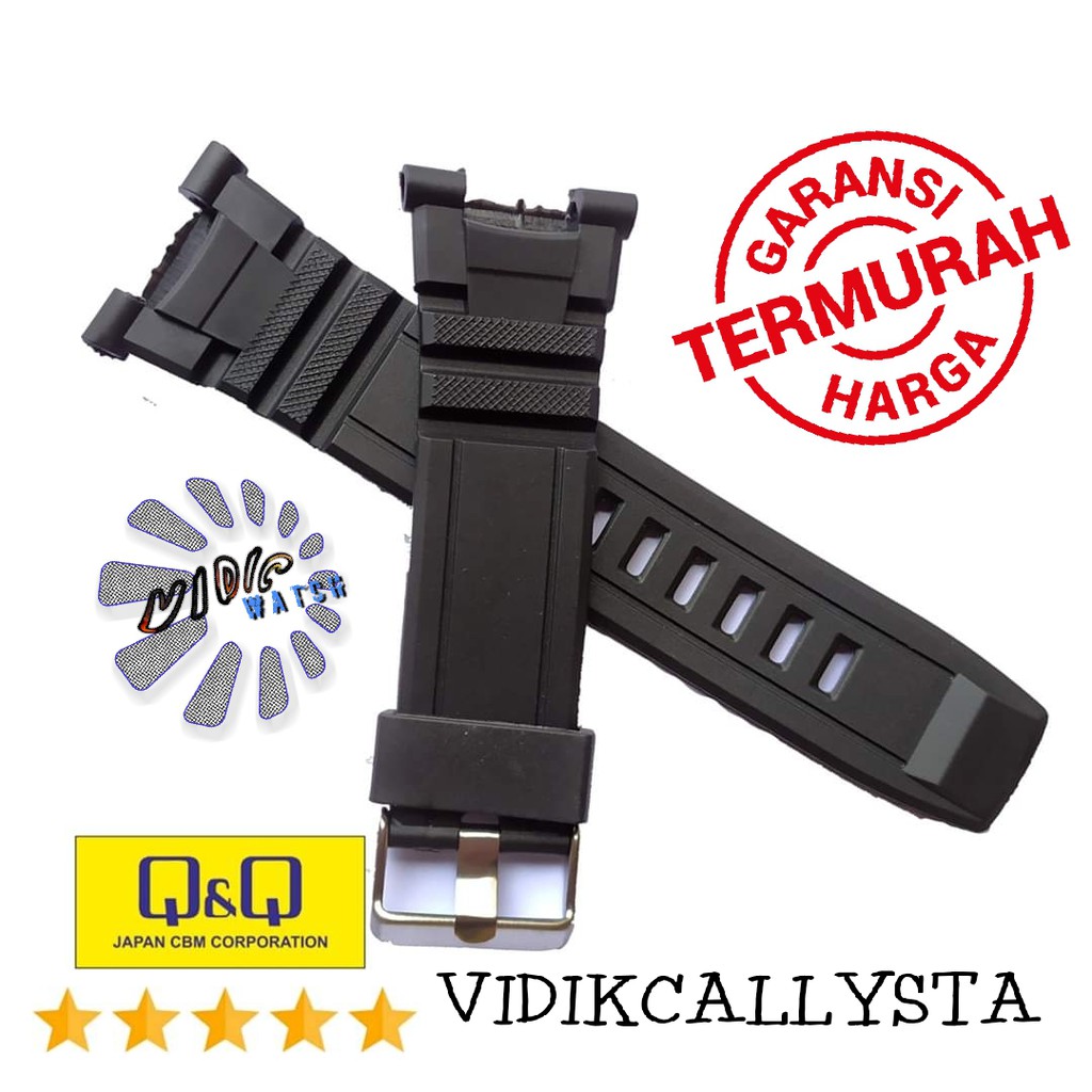 Strap QQ QnQ Q&amp;Q GW-86 QnQ GW86 Tali Jam Tangan Q&amp;Q GW 86 Black