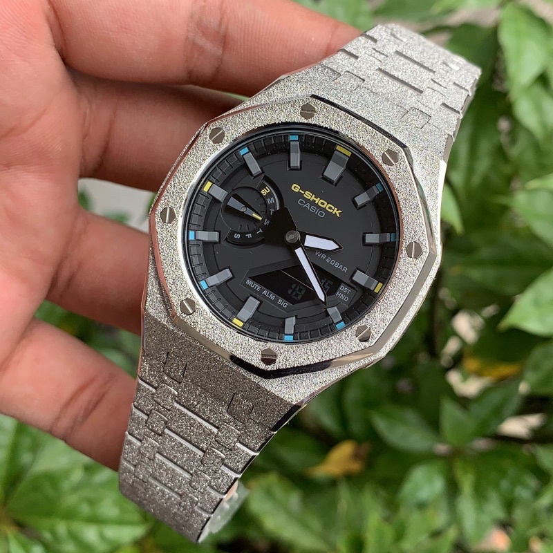 Jam tangan casio g shock custom strap dan bezel original